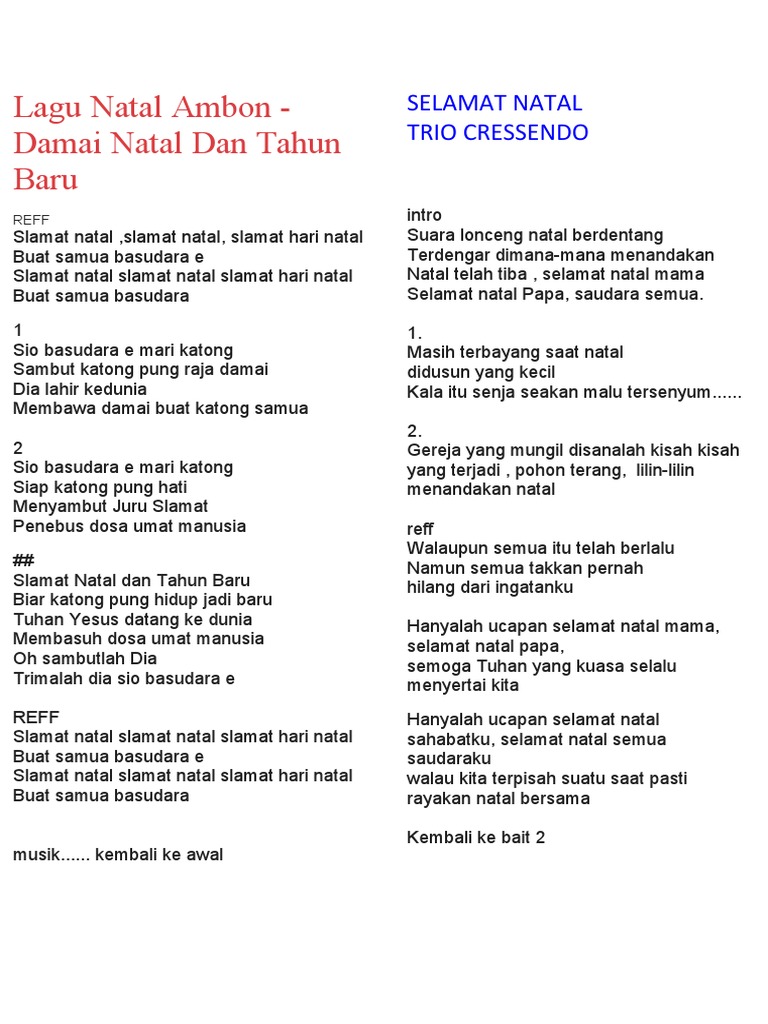 Lirik Lagu Natal 2025 Penuh Sukacita untuk Momen Spesial