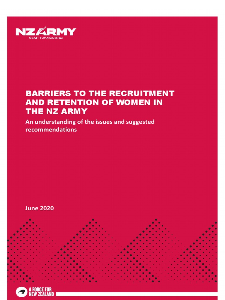 Barriers To Recruitment and Retention NZ Army Final, PDF, Childbirth