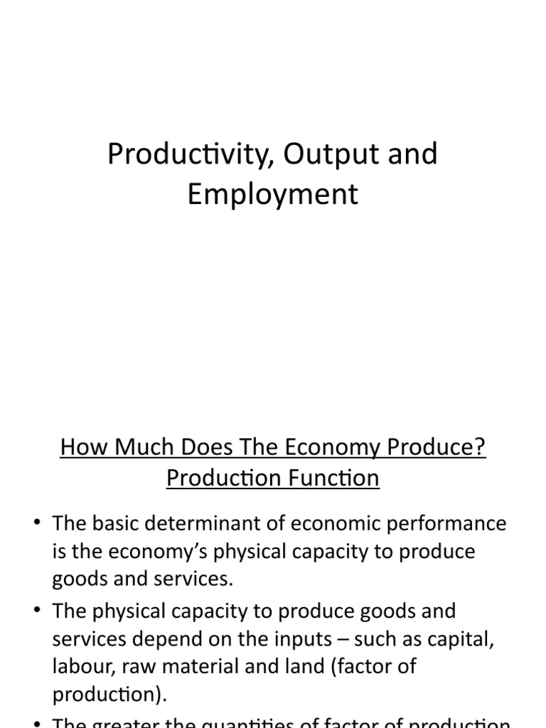 Understanding Production and Labour Demand | PDF | Production Function ...