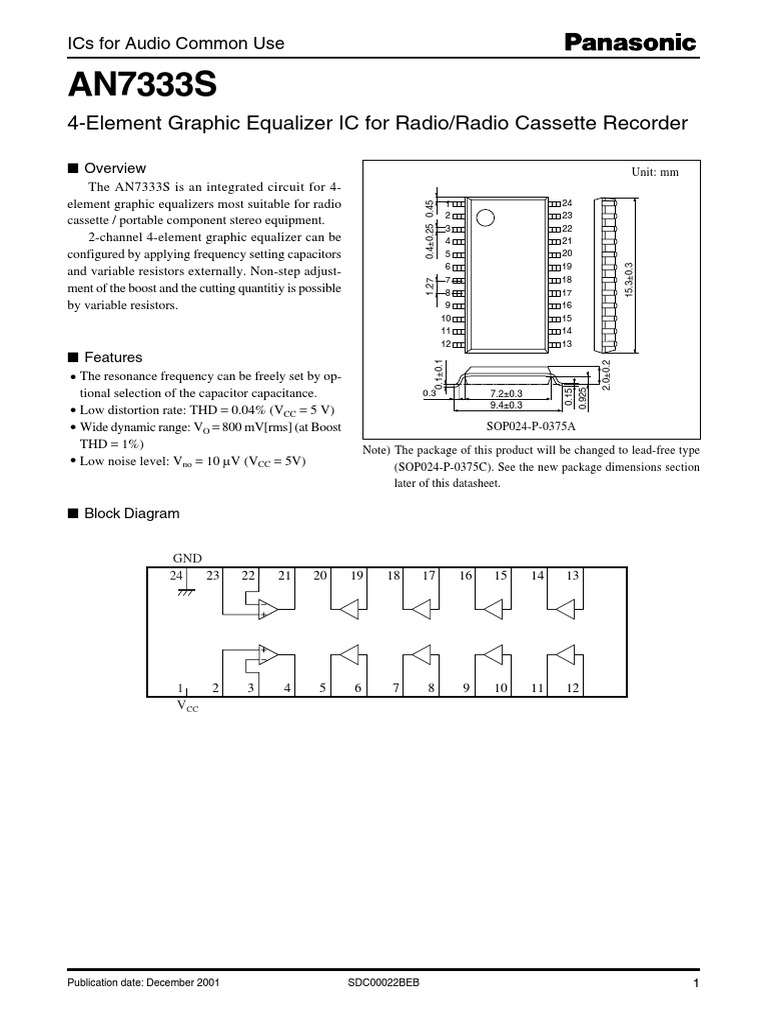 AN7333S PDF Equalization (Audio) Decibel
