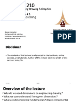 Mechanical Engineering Drawing & Graphics Lecture # 9:: Dimensioning