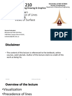 Precedence of Lines & Views of Surface: Mechanical Engineering Drawing & Graphics Lecture # 7