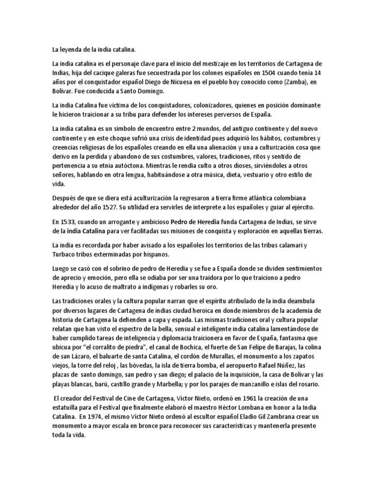La historia de la India Catalina: Símbolo del mestizaje y la traición ...