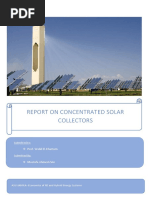 Report Economics- Concentrated Solar Collectors