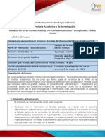 Syllabus Del Curso Gestión Pública, Derecho Administrativo y Derecho Disciplinario