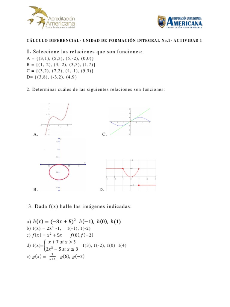 Taller 1 - Cálculo 2b | PDF