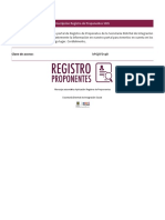 Inscripción Registro de Proponentes SDIS