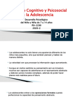 Presentación Desarrollo Cognitivo y  Psicosocial Adolescencia