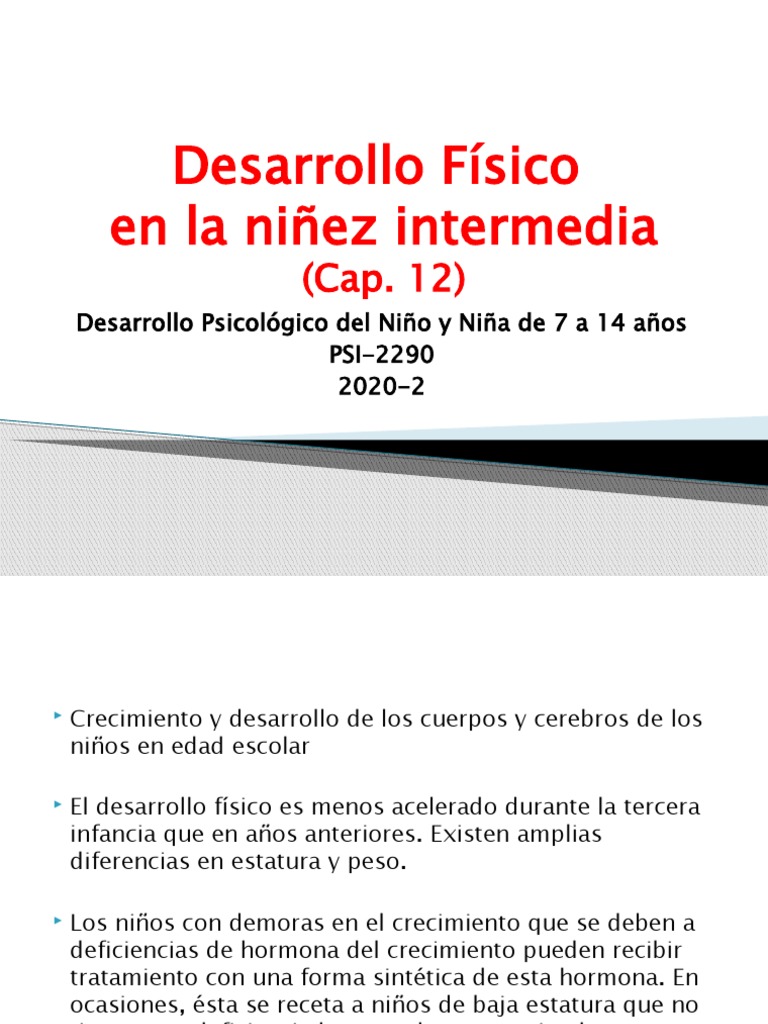 Desarrollo Físico y Salud en Niñez | PDF | Hemisferio cerebral | Cerebro