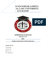 Dr. Ram Manohar Lohiya National Law University, Lucknow: Affirmative Action Law Project On