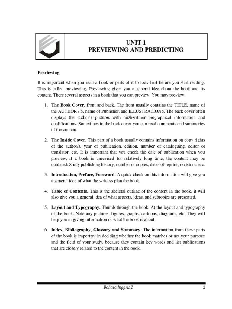 Mastering Previewing in Reading | PDF | Books | Reason