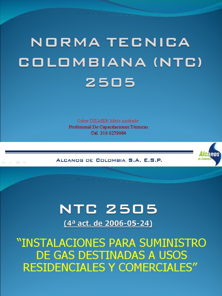 NTC 2505 | PDF | Acero | Tubería (transporte de fluidos)