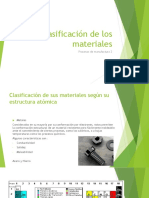 Clasificación de los materiales