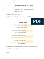 Calculo Del Impuesto Especial de La Mineria