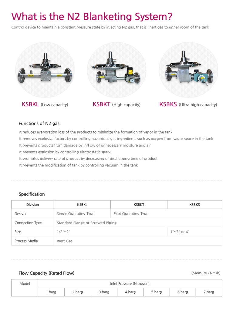Nitrogen Blanketing Valve FDC Co., LTD PDF