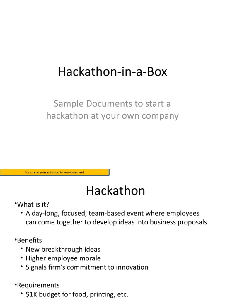Launch Your Company Hackathon Guide | PDF | Innovation | Business
