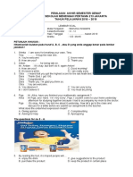 Penilaian Akhir Semester Genap Sekolah Menengah Pertama 213 Jakarta TAHUN PELAJARAN 2018 - 2019
