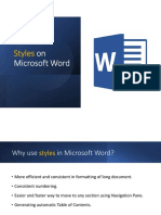 Styles On Microsoft Word