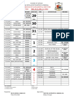 Schedule of Sacramental Services