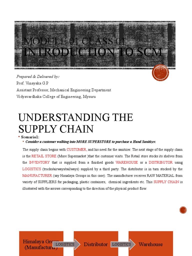 Module 01 Class 01: Introduction To SCM | PDF | Supply Chain | Supply ...