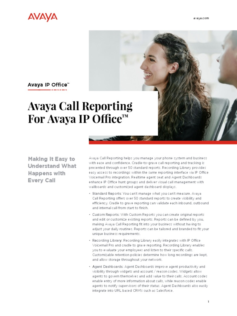 Avaya Call Reporting For Avaya IP Office | PDF | Voicemail | Life Cycle ...