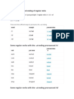 Pronunciation of regular verbs