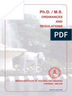 Ph.D. / M.S.: Ordinances AND Regulations