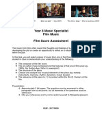 Year 8 Film Music - Final Assessment PDF
