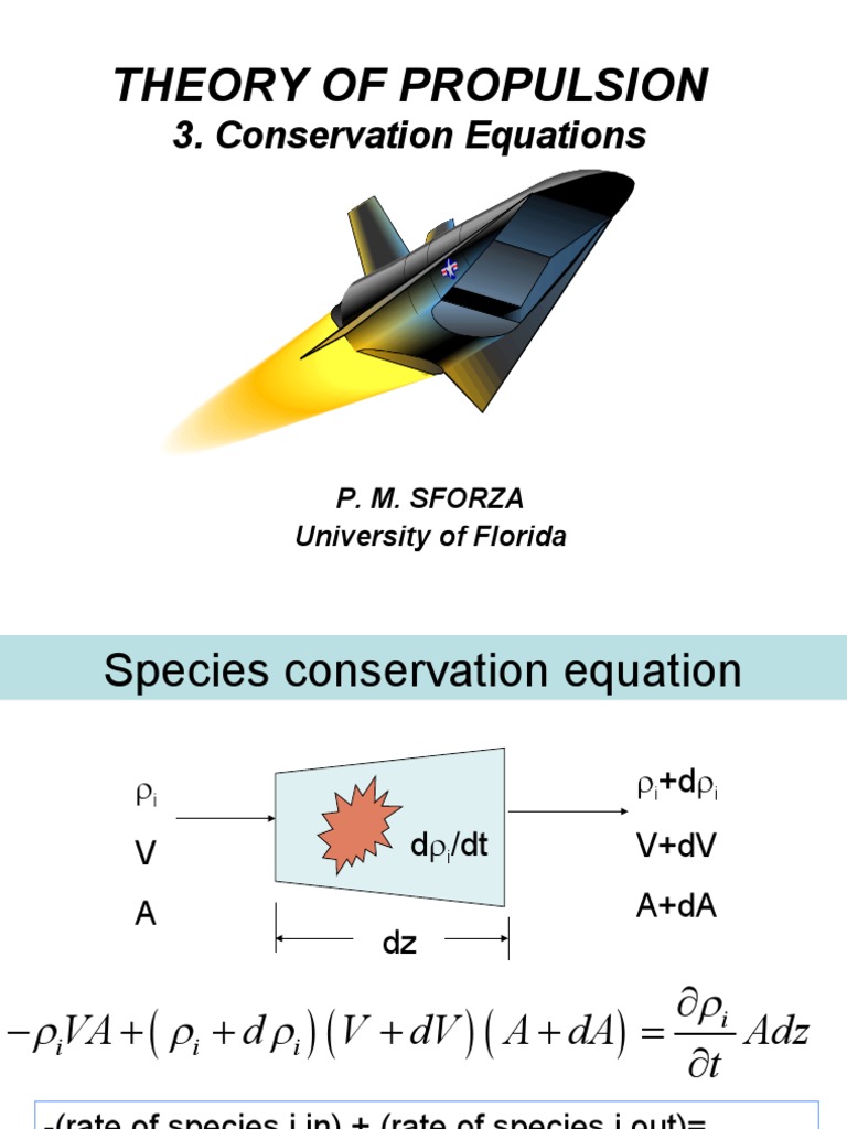 Propulsion Theory: Conservation Equations | PDF | Fluid Dynamics ...