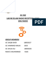 AV-362 Lab N0 05:am Radio Reception Using Gnu Radio: Group Members