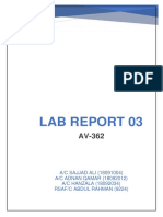 Lab Report 03: A/C SAJJAD ALI (18091004) A/C ADNAN QAMAR (18092012) A/C HANZALA (18092034) Rsaf/C Abdul Rahman (9224)