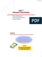 Unit 7 Price Strategy