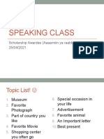 Speaking Class 24042021