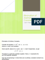 Elimination of Arbitrary Constants