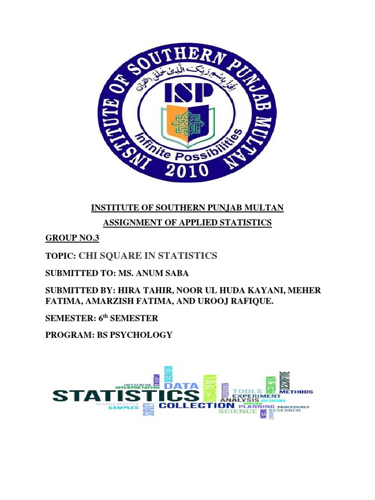 Assignmnt Applied Statistics Group Ass PDF | PDF | Chi Squared Test ...