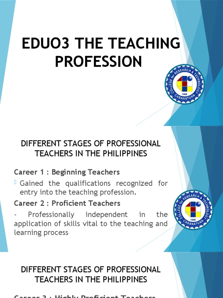 Stages of Professional Teachers in the Philippines | PDF