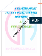 Order & Ranking Short Tricks & Questions With Solutions: WWW - Onlyjob.in
