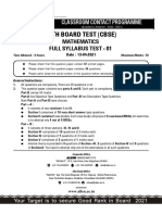 Mathematics Full Syllabus Test 1