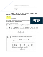 Comparación de Fracciones Paso A Paso