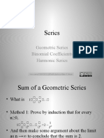 Series: Geometric Series Binomial Coefficients Harmonic Series