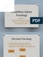 Kesalahan Dalam Fonologi