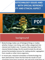 Patent of Biotechnlogy Issues and Challenges:-With Special Refrence To Morality and Ethical Aspect