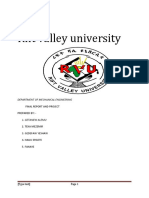 Rift Valley University: Department of Mechanical Engineering