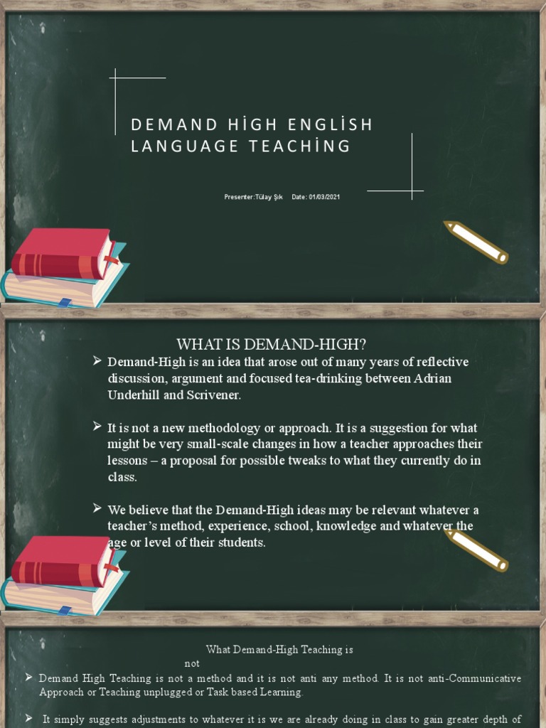 Demand-High English Language Teaching | PDF | Teachers | Cognitive Science