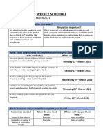 Weekly Schedule-March 22