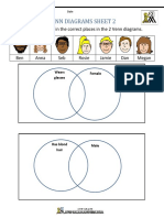 Venn Diagrams Sheet 2: Put These People in The Correct Places in The 2 Venn Diagrams