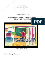 Seminars On Problems Met During Practice Teaching: Learning Module in