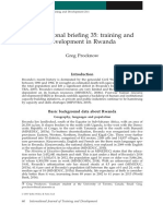 International Briefing 35: Training and Development in Rwanda