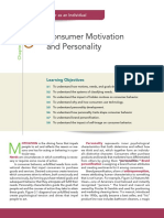 Consumer Motivation and Personality Chapter