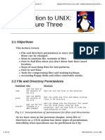 Introduction To UNIX: Lecture Three: 3.1 Objectives